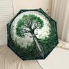 1pc Tree of Life Sword Automatic Open/Close Umbrella with Windproof, 8-Rib Sturdy Canopy, Durable Ribs, Fashionable Design1230A