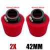 2PCS 35/38-40/42/45/48mm Bent Neck Foam Air Filter Sponge Cleaner Clamp-on Moped Scooter For 110/125/150/250cc Dirt Pit Bike
