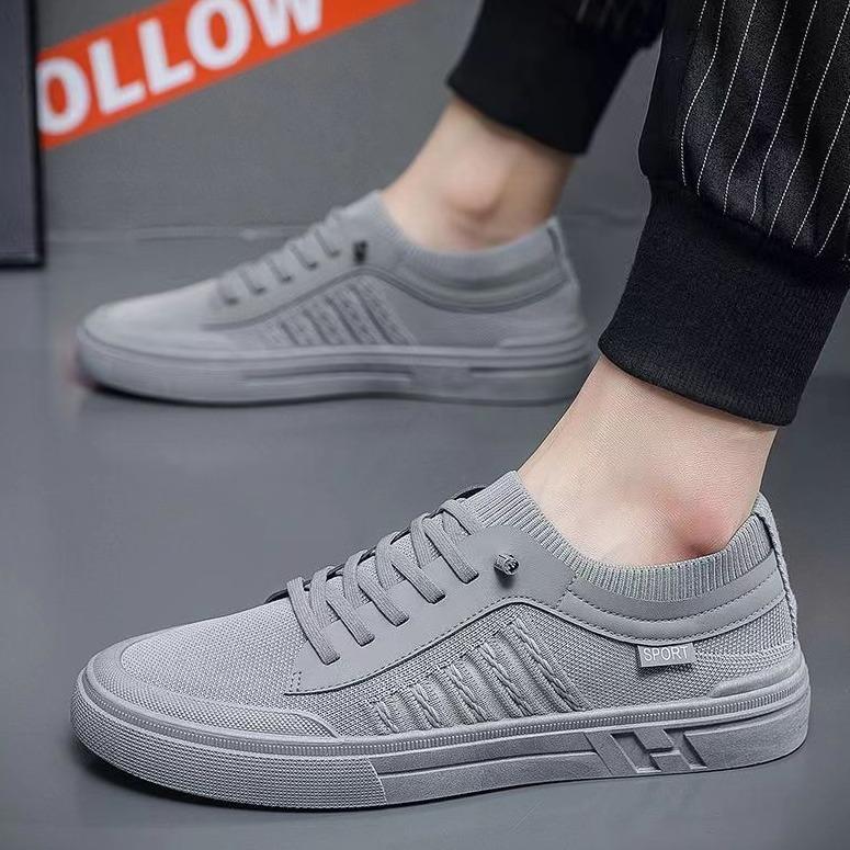 Casual shoes men's new board shoes summer fashion versatile outdoor trendy shoes flying woven breathable board shoes