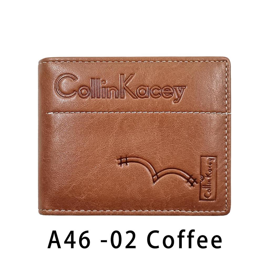 Мужской ретро-складной кошелек из натуральной кожи и держатель для карт