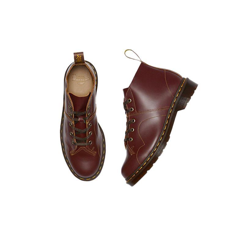 Dr. Martens Church Ботинки-обезьянки из гладкой кожи Унисекс темно-красные 16054601