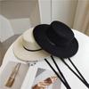 Ins Chic Designer Winter Wool Felt Bid Pearl Ribbon Lady Fedoras Cap Women Leisure Panama Jazz Hat
