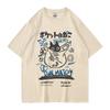 Мужская летняя новая японская футболка с коротким рукавом с принтом Y2K, модная повседневная свободная футболка с круглым вырезом