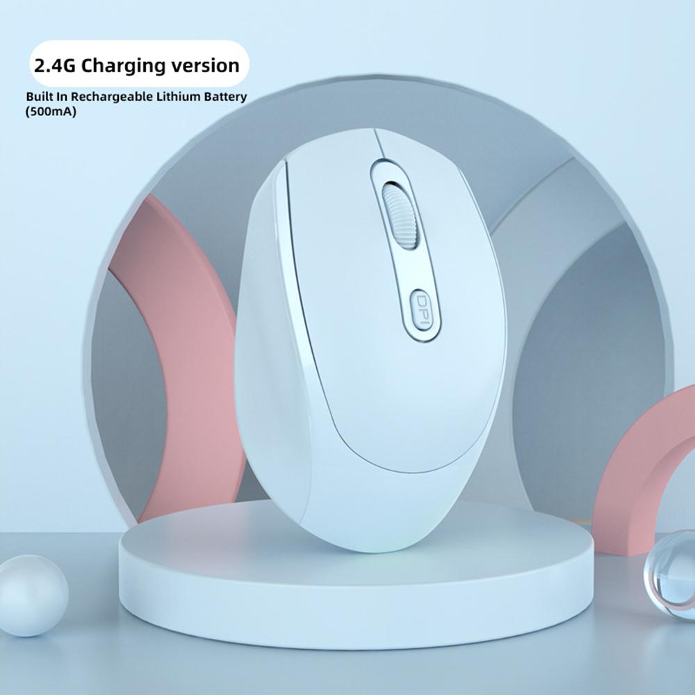 Rechargeable Wireless Mouse Dual Mode Bluetooth 5.1 Silent Pink Mice 2.4g Usb Wireless Gaming Mouse Gamer Accessories