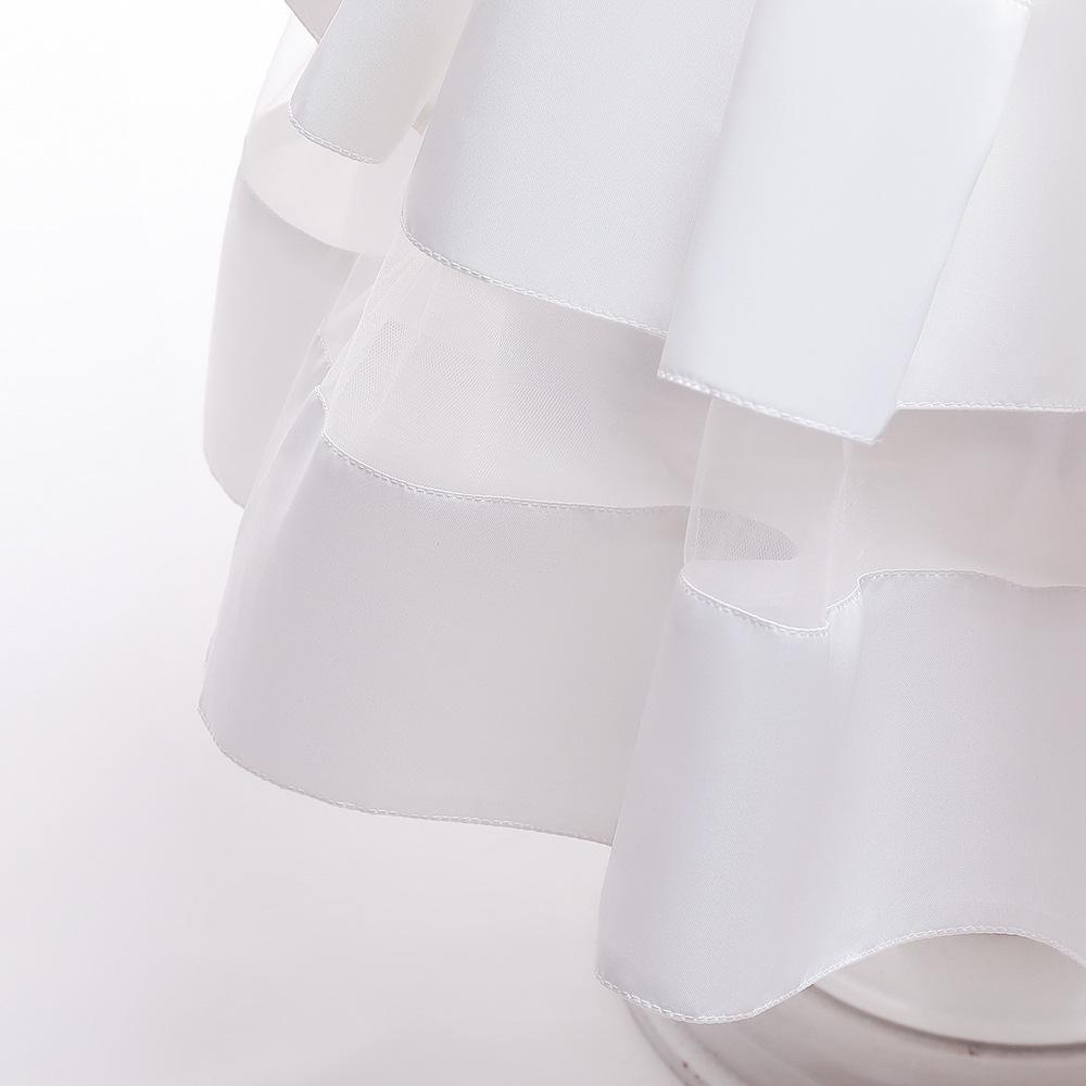 Европейское и американское платье принцессы 2025 года: Пышная юбка для малышей и маленьких детей с рукавами-буфами - Идеально для выступлений и показов