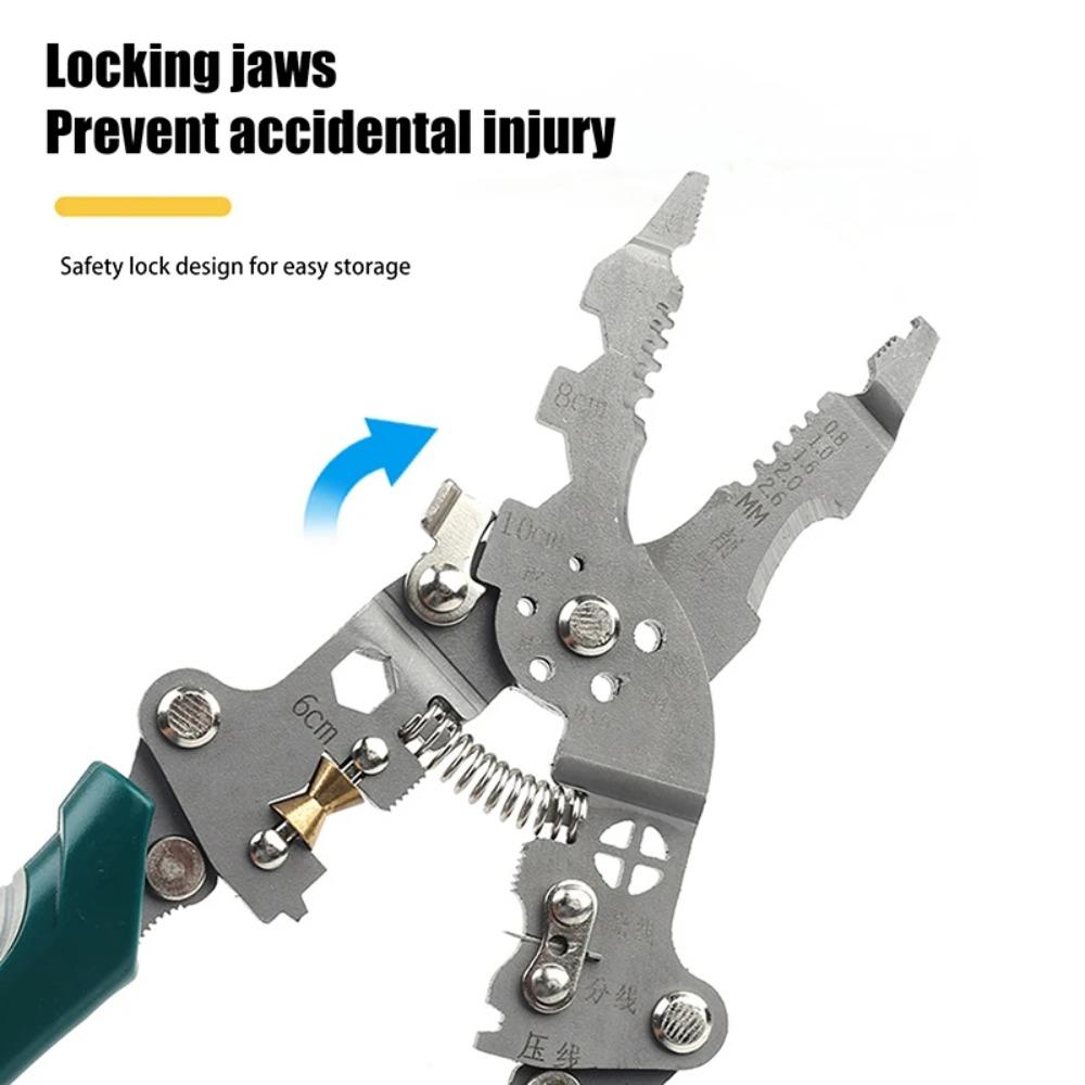 Складной стриппер для проводов с функциями зачистки, обжима, резки и скручивания, инструмент электрика, разделитель проводов, обжимные клещи