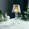 Clear Candle Holder Glass Candle Holder for Home Decor Table Centerpiece Wedding Party Christmas Valentine Day