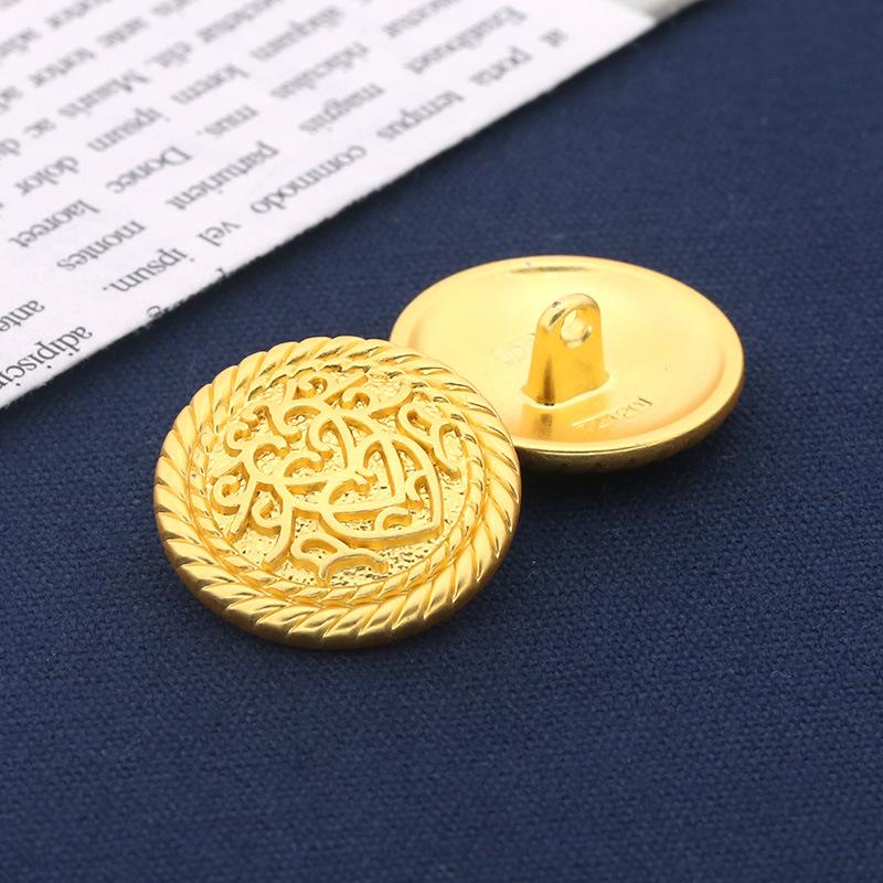 Buttons Gold Versatile Women'S Clothes Decorative Metal Button Accessories Round Suit Coat Sweater Buttons Daquan Men