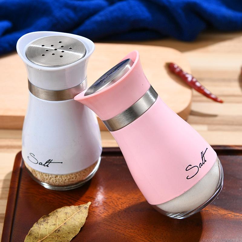 Набор из солонки и перечницы из нержавеющей стали со стеклянной бутылкой, дозатором для специй, кухонные принадлежности для стола, автофургона, кемпинга, барбекю