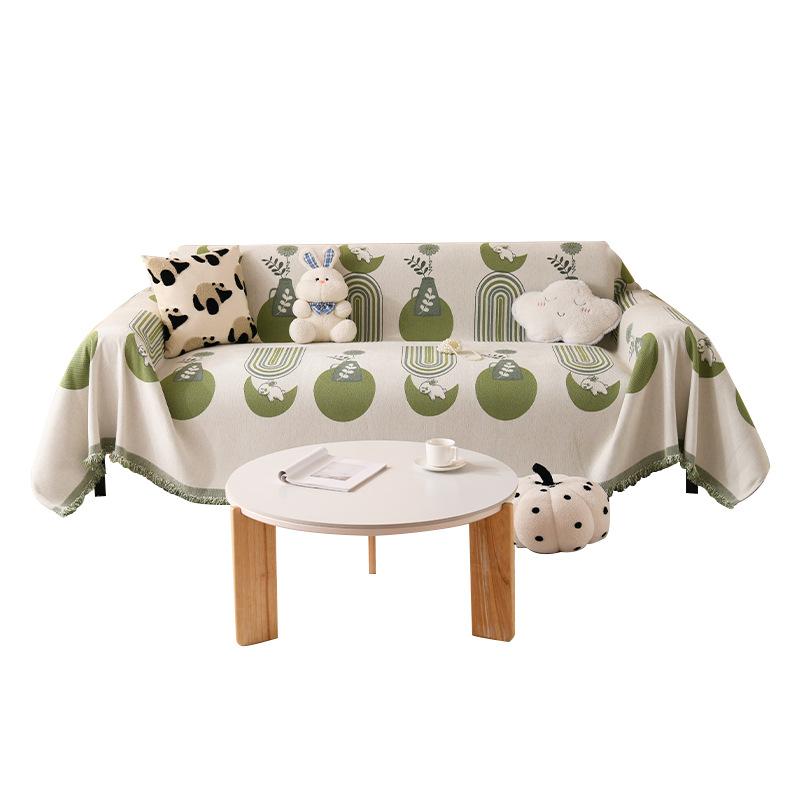 Современный минималистичный чехол для дивана из синели, тканевый чехол для дивана, четыре сезона, универсальное полное покрытие, подушка-одеяло