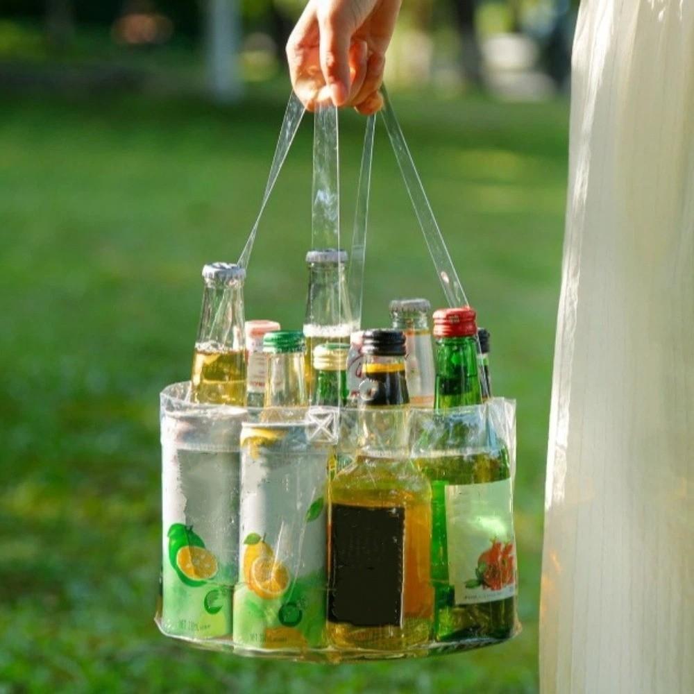 6.8L/12L Foldable Transparent Bucket Portable Camping Bucket  Water Splashing Festival