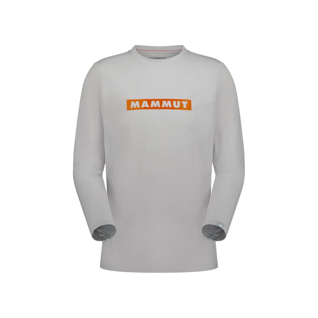 Футболка с длинным рукавом с принтом логотипа QD Asian Fit с принтом логотипа AF Men M Tangerine PRT2 [Mammut] Футболки мужские/QD футболки 1016-01030 платиново-темный