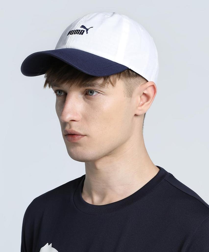 Puma ESS No1 Color Block Dad Cap White Navy 02598802