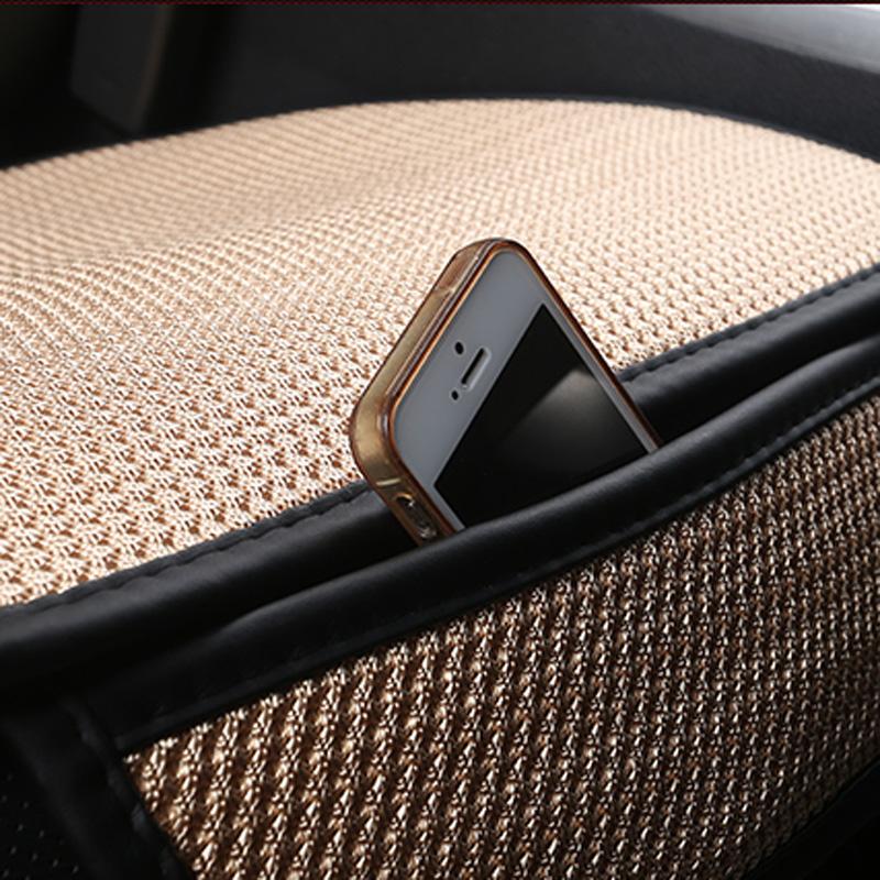 Летний чехол на автомобильное сиденье, дышащий ледяной шелк, четыре сезона, защитная подушка для автомобильного сиденья, передняя накладка, подходит для большинства