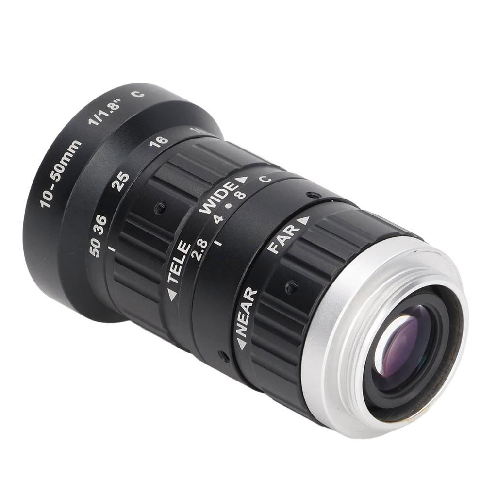 6MP Camera Zoom Lens C Mount 10mm To 50mm Focal Length Manual Aperture High Definition for