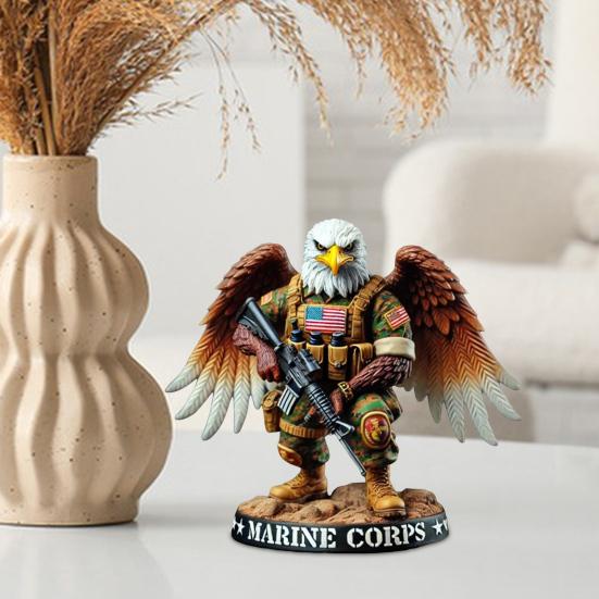 Статуя солдата-орла из смолы, военная фигурка орла, патриотическое настольное украшение для солдата, украшение для входа в дом, декор гостиной на День независимости