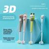 Мультяшная трехсторонняя креативная зубная щетка для младенцев 3-10 лет для чистки полости рта с маленькой головкой и мягкой щетиной для детей