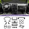 ABS Carsteering Wheel Center Console Decoration Cover Cup Holder Stickers For Jeep Wrangler JK 2007-2010 Car Interior Accessories
