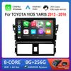 For TOYOTA VIOS YARIS 2013 - 2016 Android System Car Video Multimedia Player GPS 10 '' IPS Screen 4G Bluetooth WiFi Auto Tools