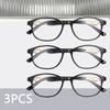 3PCS Reading Glasses - HD Resin Lenses Blue Light Blocking Metal Hinge for Men & Women Power +1.0 To +4.0