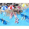 Red Beach Sun Umbrella Miniature PVC Micro Landscape Bonsai Dollhouse Decor