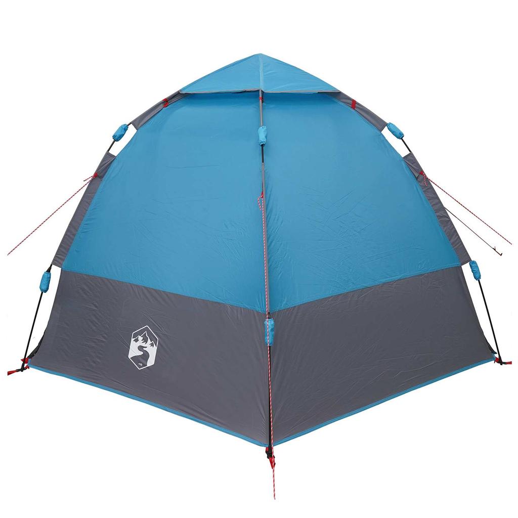 Quick Setup Tent with Rain Fly for 4 Persons Blue Roof