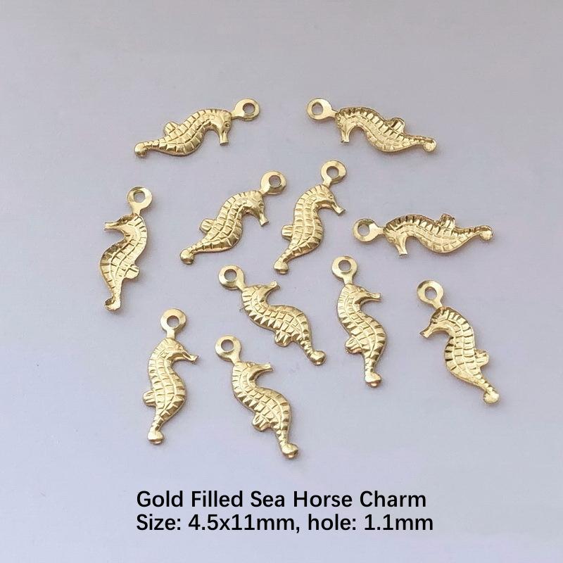 Tiny Gold Filled Turtle Necklace Charms for Jewelry Women DIY Party Wedding Use