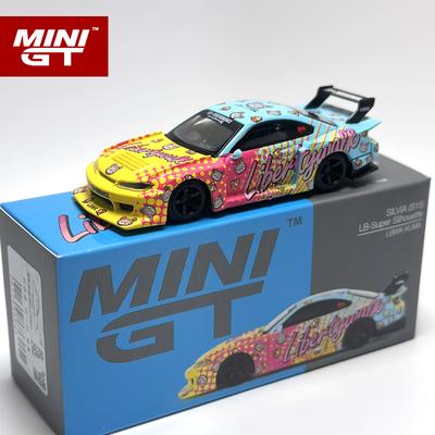 МИНИГТ 1:64 фунта Super Silhouette S15 SILVIA LB KUMA MGT литой модельный автомобиль 743