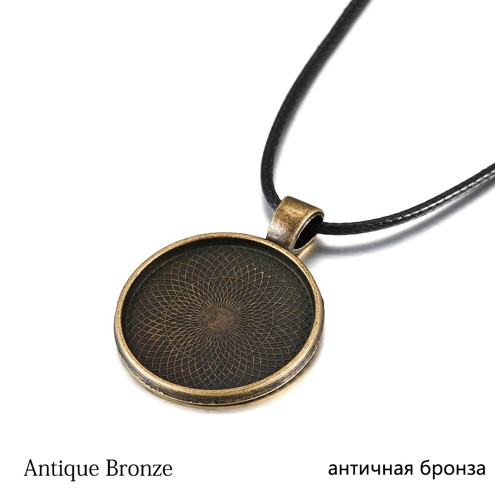 5 шт./лот, 25 мм, основа для кабошона, безели, пустая и восковая нить для ожерелья, основа для кабошона, принадлежности для самостоятельного изготовления ювелирных изделий