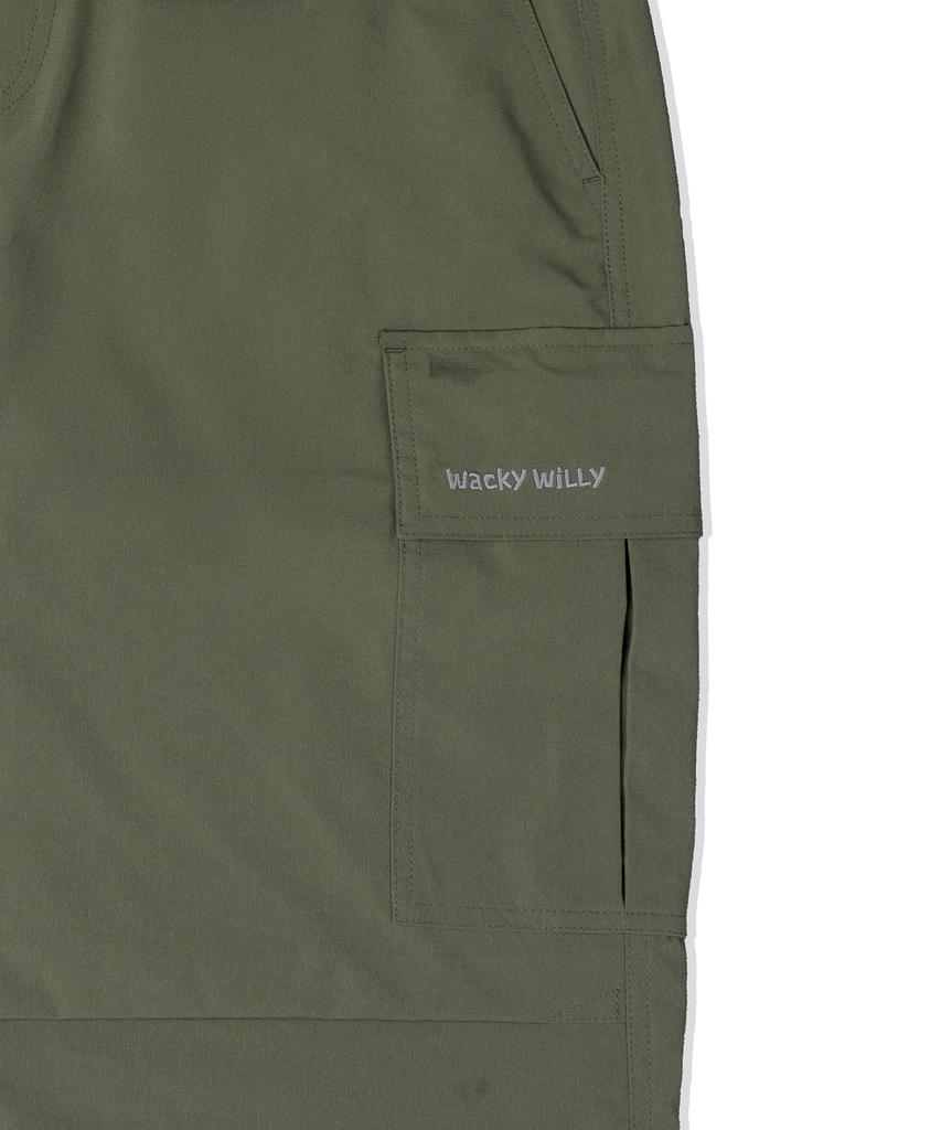 WACKY WILLY Ripstop Cargo Pants Olive Green