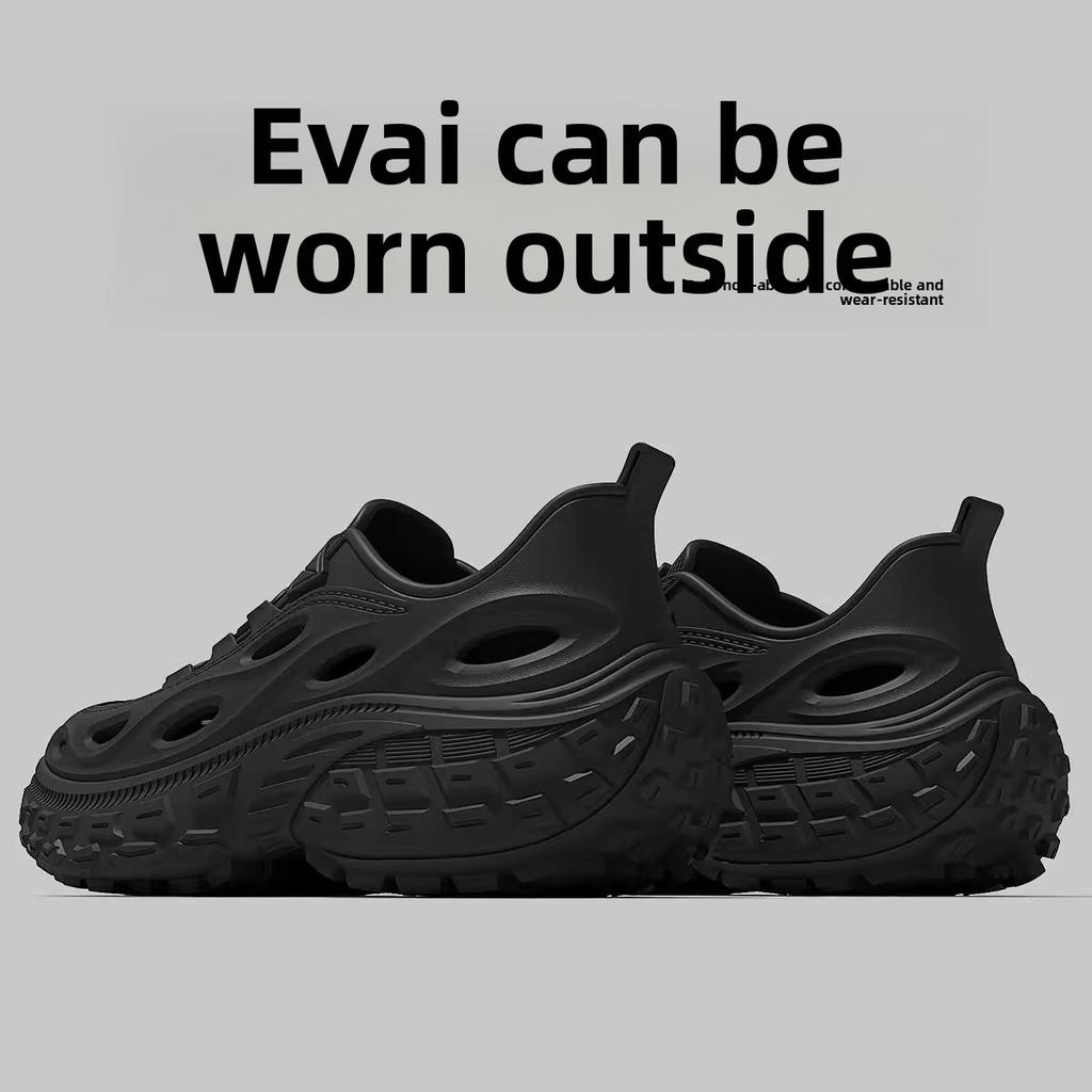 Тапочки для занятий спортом на открытом воздухе с ощущением какашки, мужская летняя водонепроницаемая нескользящая мягкая подошва с дышащей сумкой и перфорированной обувью из ЭВА