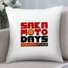 Аниме S-Sakamoto Days Наволочка Короткий Плюш Двусторонний Принт Квадратные Подушки-Пледы Декор Подушек для Дивана Дома