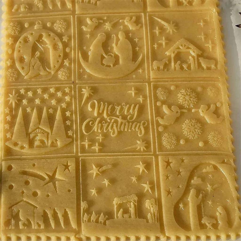 Рождественская скалка с рисунком Скалки для скалки снежинка лось тиснение выпечка печенье бисквит помадка торт узорчатый ролик