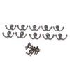 10Pcs Coat Hooks Small Double Prong AntiRust Sturdy Durable Convenient Wall Mounted Tiebacks for