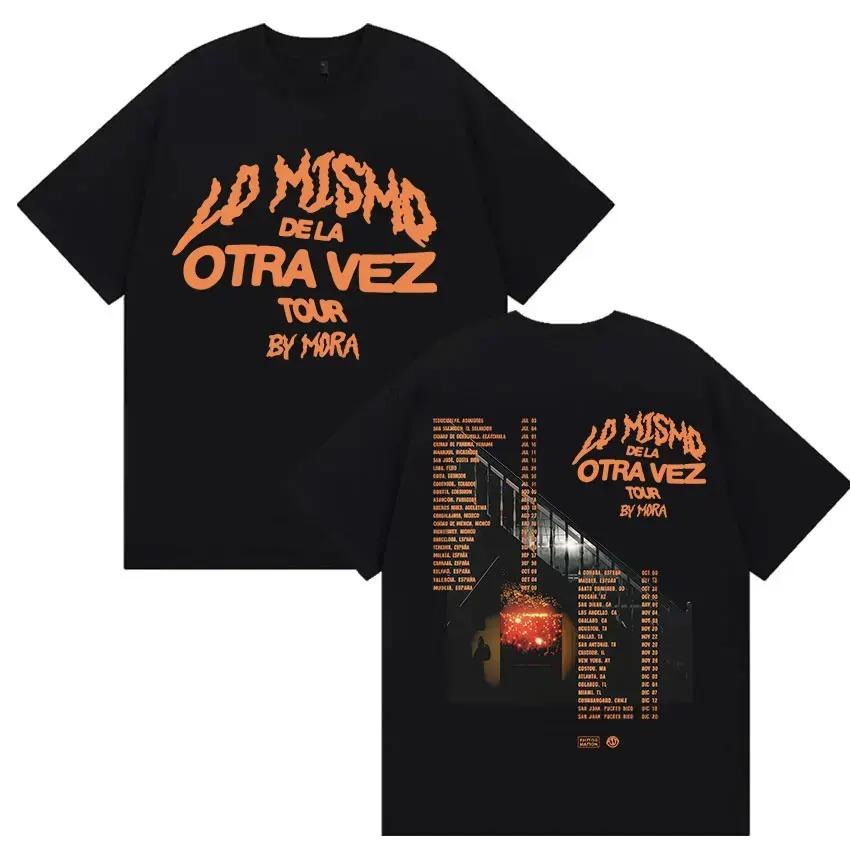 Rapper MORA Tour 2025 Merch T Shirt Men's Women Vintage High Quality Fashion T-shirts Hip Hop High Quality Short Sleeves Casual