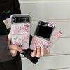 Розовый девчачий чехол для телефона с сердечком для Samsung Zflip6 раскладной экран-раскладушки Zfold5 Puppy Love смайлик