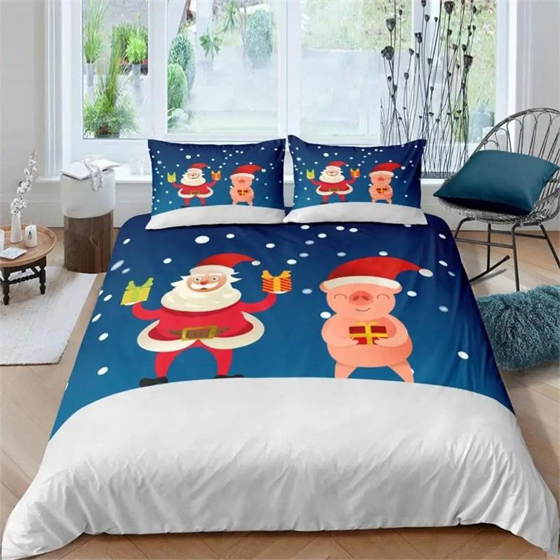 Мультяшный милый поросенок пододеяльник комплект постельного белья Kawaii Animal комплект постельного белья King Microfiber Farmhouse Wildlife Theme одеяло чехол наволочка
