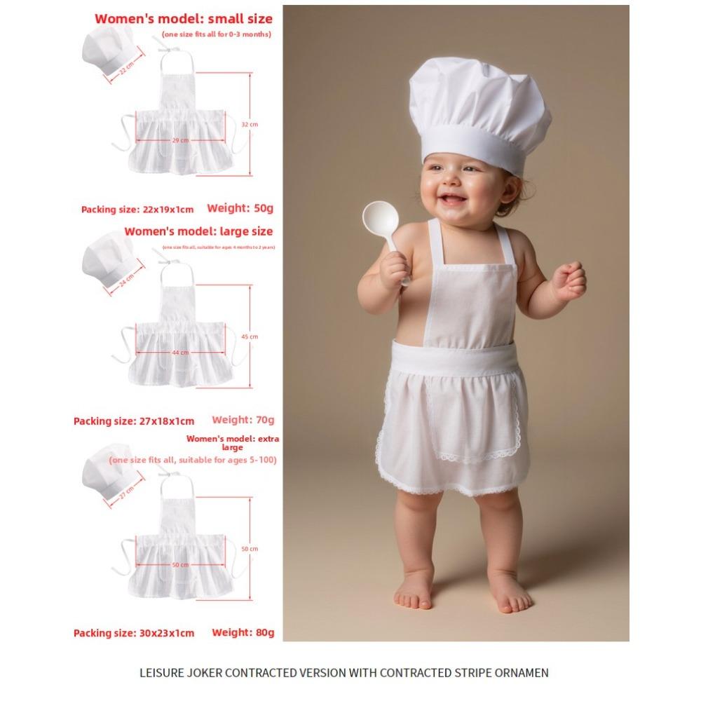 Children's Chef Role - playing Clothing Infant Little Chef Outfit for Performance & Photography