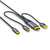 Кабель USB C с сенсорным управлением 4K@60Hz Совместимый для портативных мониторов, VR-устройств, игровых консолей, аксессуаров
