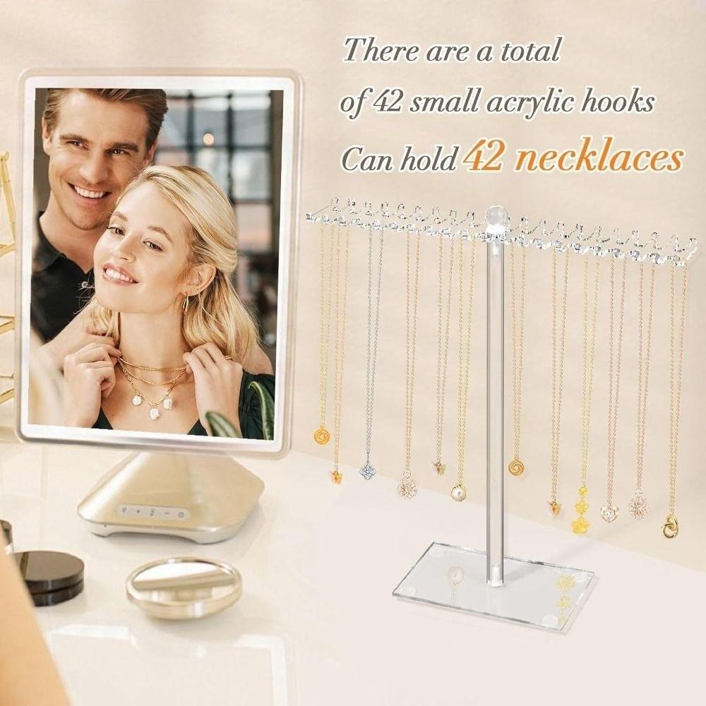 Bilateral Hook Jewelry Display Stand Acrylic Bracelet Organizer  Pendant Display