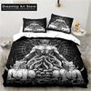 Бафомет Сатана Демон Зло Рождество Навидад Постельное белье Комплект для мальчиков и девочек Твин Queen Полный размер Пододеяльник Наволочка Кровать для взрослых