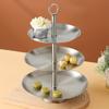 Double-layer Fruit Plate Two-tier Pallet Kitchenware Desktop Organizer Candy Plate Home Living Room Front Desk Household Tray