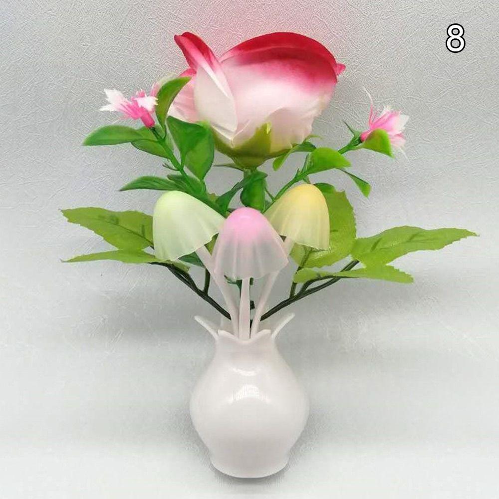 Gift Handmade LED Mushroom Night Lights Pomegranate Bottle Colorful Little Night Light Floral Lamp