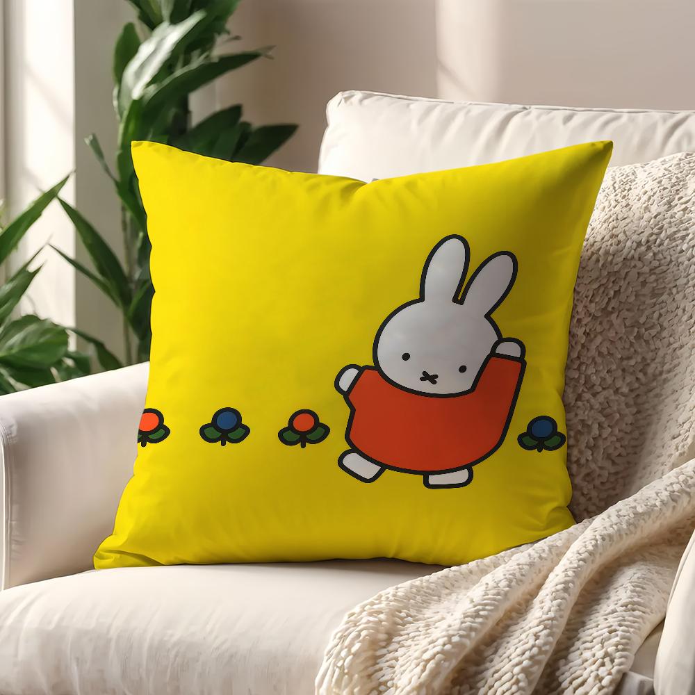 Kawaii MMiffy cushion cover For Pillow Printing Sofa Decoration Home Car Room Coffee Shop Office Nordic Simplicity