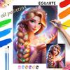 Disney Анимация цифровая масляная живопись Рапунцель сделай сам ручная роспись раскраска домашний декор художественные принадлежности для гостиной подарок стена