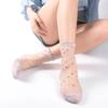 5 пар дышащих ультратонких носков, летние женские прозрачные кружевные шелковые эластичные короткие носки с кристаллами и розами для девочек