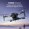 NEW V988 Drone 8K HD Dual Camera 4K Professional Remote Control with Screen 5G WIFI Brushless Motor Foldable Quadcopter GPS