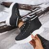 Large Size New High-top Large Size Thermal Hiking Shoes Women's Thick-soled Velvet Lace-up Short Cotton Shoes