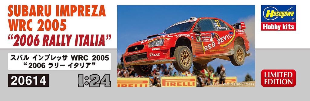 Hasegawa Subaru Impreza WRC 2005 Rally Plastic Model 20614 1/24 (2006 Italy)