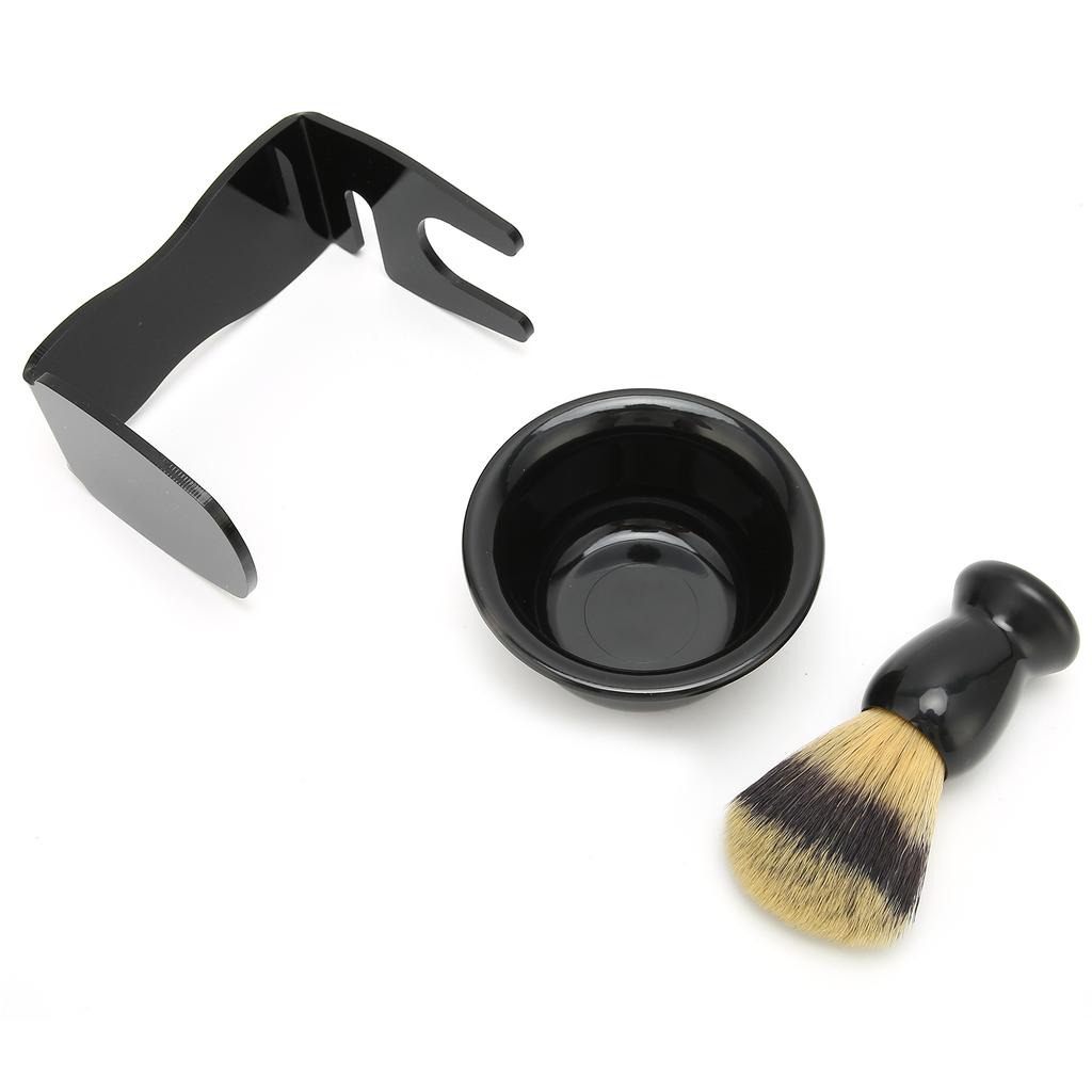 3 шт., набор кисточек для бритья, кисточка для бритья бороды, чаша, безопасная подставка для бритья, комплект для мужчин